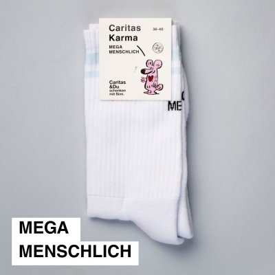 Tennissocken "MEGA MENSCHLICH"