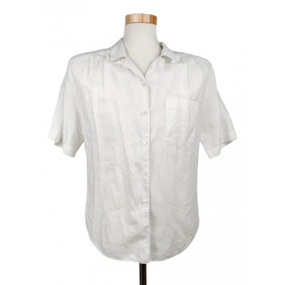 Vintage J. Leopold Damen Bluse - Gr. weiß - XL / 42