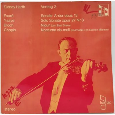 Vinyl LP - Sidney Harth, Faure, Ysaye, Bloch, Chopin - Vortrag 3