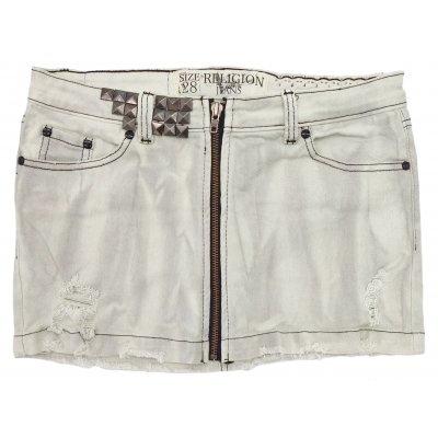 Religion Damen Jeans Rock off-white - Gr. 28