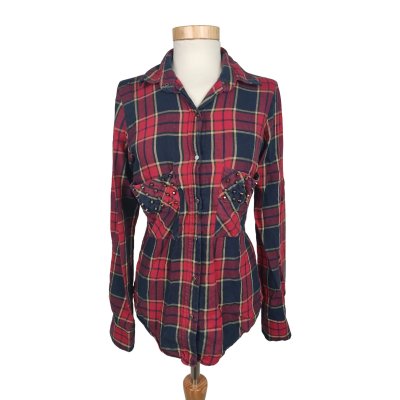 Leara Woman Damen Bluse rot/blau - Gr. EU S