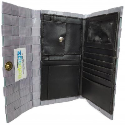 Rebagz Upcycling Damen Geldbörse - weiß/grau