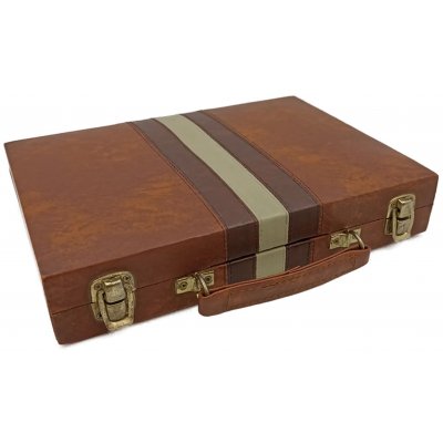Backgammon-Spiel im Kunstlederkoffer klein