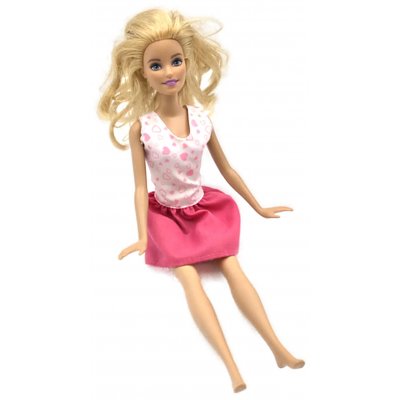 Mattel Barbie-Puppe mit pinkem Minikleid