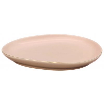 Oster Dessertteller pastellrosa mit Goldrand