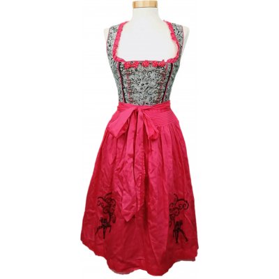 Krüger Madl Dirndl schwarz/weiß/pink Gr. XXS