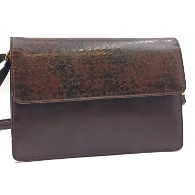 Vintage Ledertasche braun/schwarz
