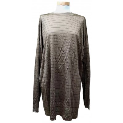 Gianni Versace Langarmshirt olivegrün schimmernd Gr. XXL