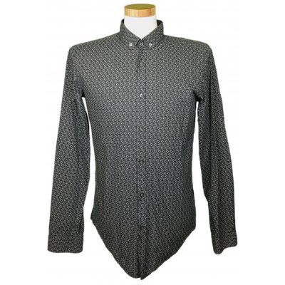 Hugo Boss Herren Hemd grau beschriftet Gr. M 