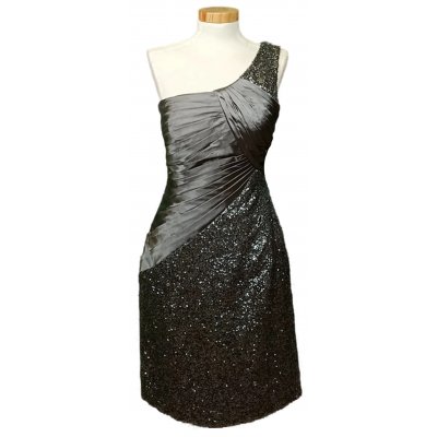 Magic Nights Damen-Midi-Cocktailkleid silber mit Pailletten Gr. S