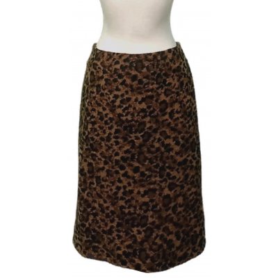 Betty Barclay Damen Midirock Leoprint schwarz / braun Gr. XL