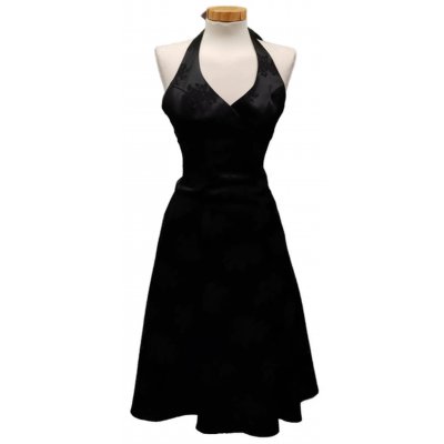 Orsay Damen Satin-Minikleid schwarz mit floralen Stickereien Gr. XXS