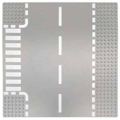 LEGO Grundplatte mit Straße 32 x 32 Noppen dunkelgrau