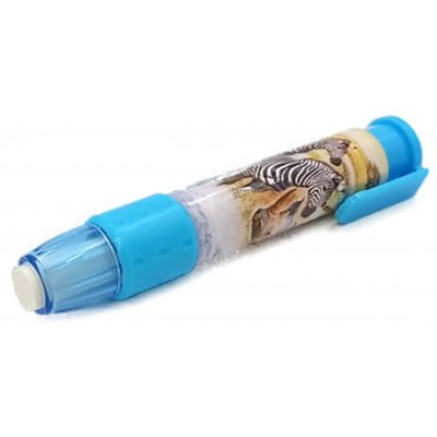 Radiergummistift blau mit Tiermotiv