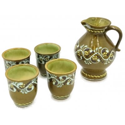 Gmundner Keramik Krug inkl. 4 Becher