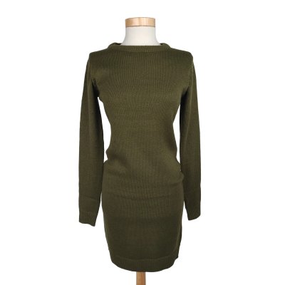Brave Soul Damen Pulloverkleid, oliv - Gr. XS