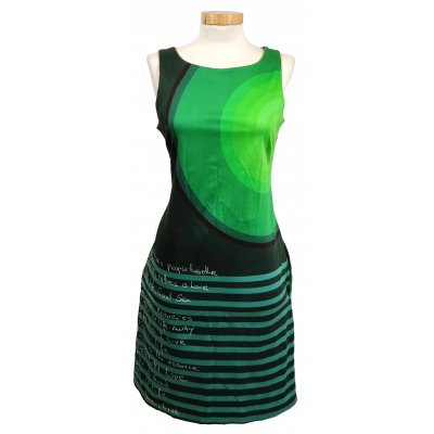 Desigual Damen Midikleid grün gemustert Gr. M