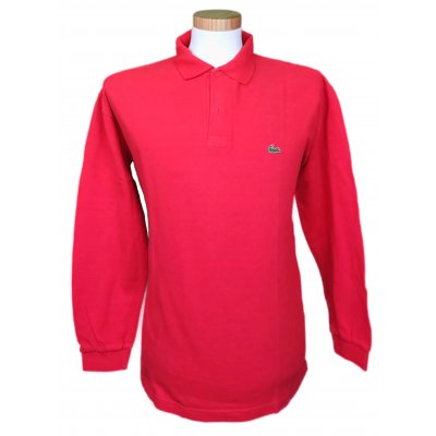 Lacoste Herren Langarm Polo rot Gr. XL