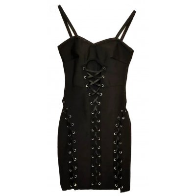 Missguided Damen Stretch-Minikleid schwarz Gr. XXS