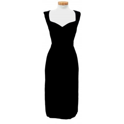 Augustat Damen Samt-Midikleid schwarz Gr. XXL