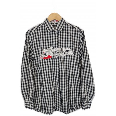 Emanuel Schvili Damen Bluse schwarz/weiß kariert Gr. 44