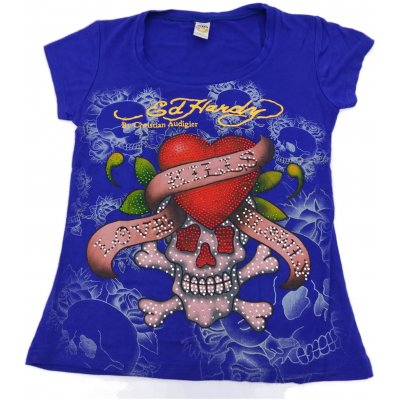 Ed Hardy Damen Shirt violett/mehrfarbig Gr. S Vintage