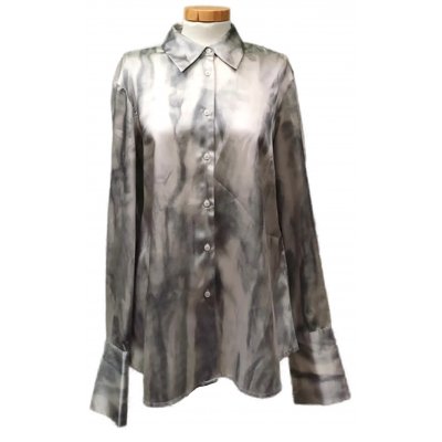 Sisley Damenhemd grau gemustert Gr. M