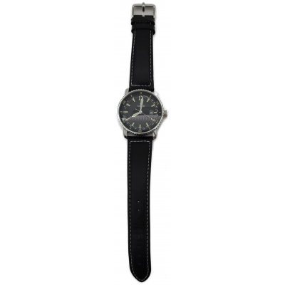 Hirsch Herren Armbanduhr mit echtem Lederband