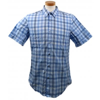 Hugo Boss Herren Hemd blau/grau kariert Gr. M