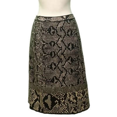 Marc Cain Damen Midirock Schlangenprint grau/weiß Gr. XXL