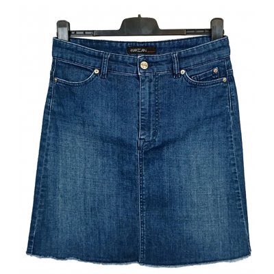 Marc Cain Damen Jeans-Midirock blau Gr. S