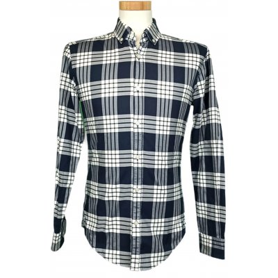 Hugo Boss Herrenhemd blau/weiß kariert Gr. S