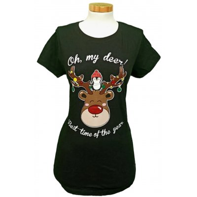 FB Sister Damen Weihnachtsshirt schwarz gemustert Gr. M