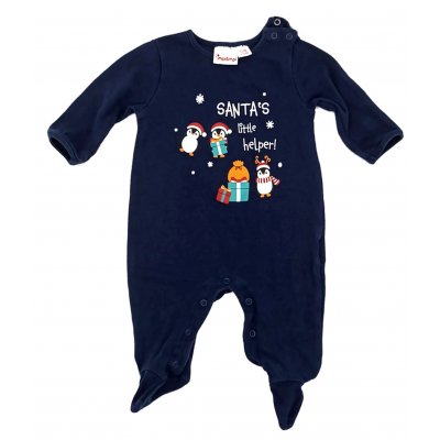 impidimpi Baby Weihnachtsoverall dunkelblau Gr. 62/68