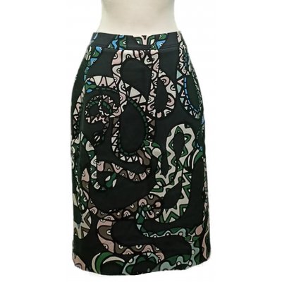 Marc Cain Damen Midirock mehrfarbig gemustet Gr. L