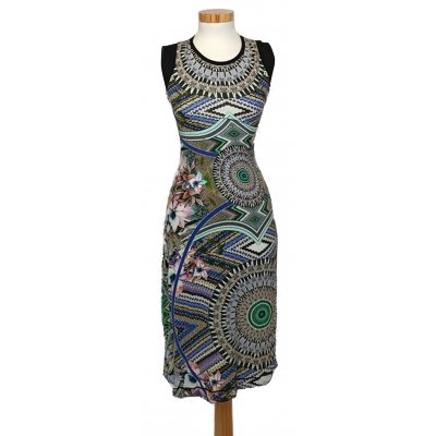 Sani Blu Midikleid gemustert Gr. 42