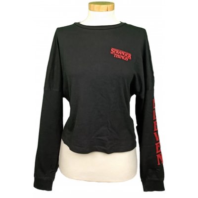 Netflix Stranger Things Damen Croptop schwarz