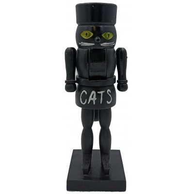 Nussknacker-Katze Figur schwarz