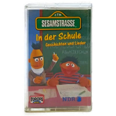 Hörspielkassette Sesamstrasse "In der Schule: Geschichten und Lieder"