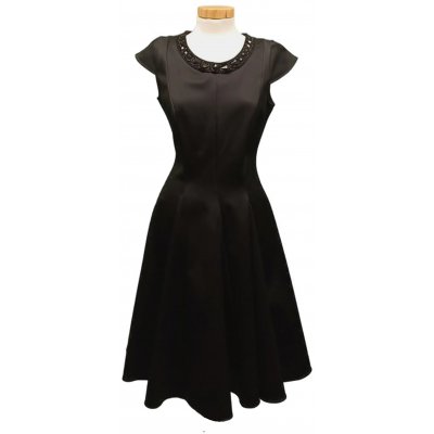 Orsay Damen Stretch-Satin-Midikleid schwarz Gr. S