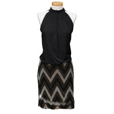 Only Damen Minikleid schwarz mit Pailletten Gr. XS