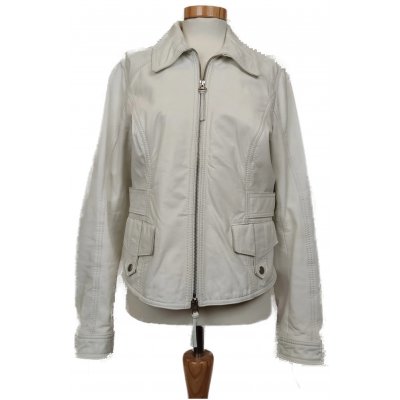 conbipel Damen Lederjacke weiß Italienische Gr. 46 (deutsche Gr. 40)