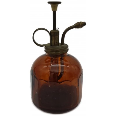 Ölpumpflasche Glas braun, Höhe: ca. 14 cm Retro