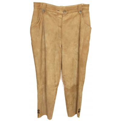 Meico Landhaus Look Herren Hose Rauleder beige Gr. 44