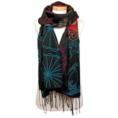Desigual Damen Tuch schwarz gemustert