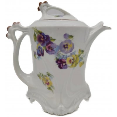Teekanne Porzellan geblümt Höhe: 22 cm vintage