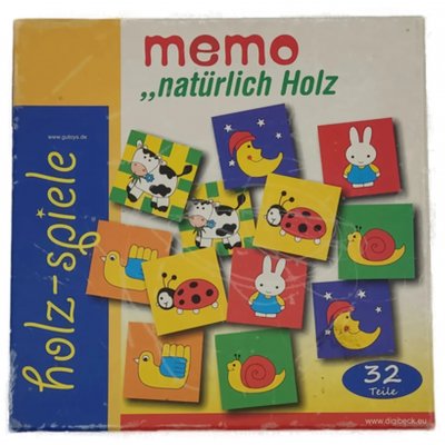 Memory Holz 32 Teile Vintage