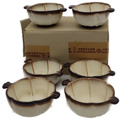 Steuler Keramik Schalen Set (6 Stück) beige/braun Vintage