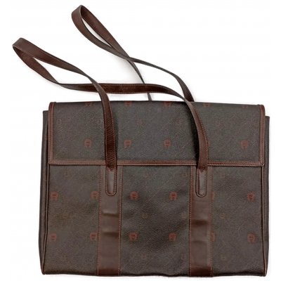 Aigner Damen Handtasche / Laptoptasche aus Leder braun