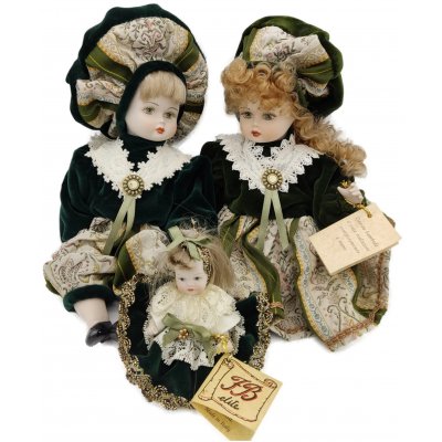 FB Elite Puppen Set (3 Stück) Porzellan 